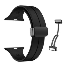 Load image into Gallery viewer, Magnetic Silicone Strap For apple iWatch-Black