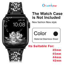 Load image into Gallery viewer, Apple iWatch Diamond Bling Rhinestone Stainless Steel