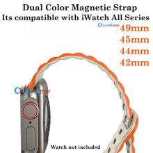 Load image into Gallery viewer, dual color magnetic silicone strap