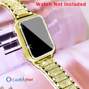 luxury diamond stainless steel straps for apple watch