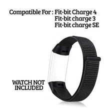 Load image into Gallery viewer, Nylon Replacement Band For Fitbit Charge 4/ 3/ SE (Jet Black)