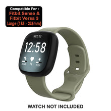Load image into Gallery viewer, Silicone Strap For Fitbit Sense 1-2/Versa 3-4 Grey