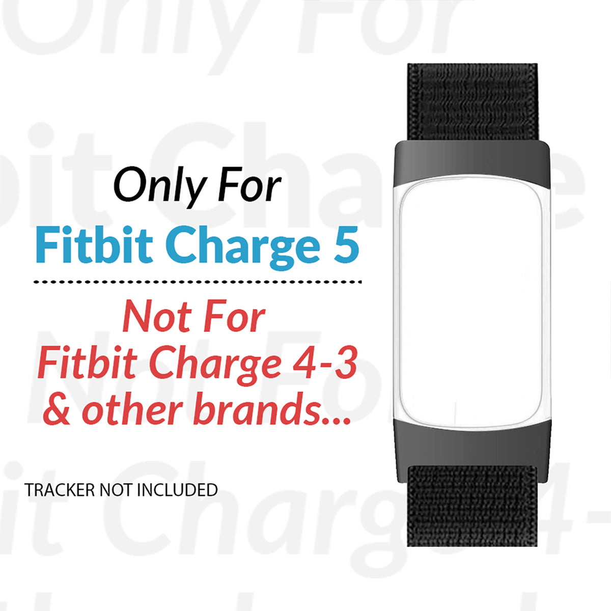 Nylon Replacement Band For Fitbit Charge 5/6-Jet Black