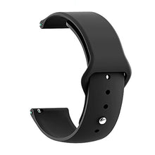 Load image into Gallery viewer, 22mm universal Smartwatch Silicone Strap Black Plain