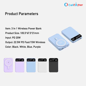 buy cellfather magnetic wireless power bank 