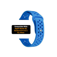 Load image into Gallery viewer, Dotted Silicone Strap for iWatch 42-44mm Blue