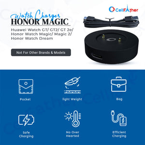 Replacement Charger for Huawei Watch/Honor Watch Magic/ Magic 2-Black color 