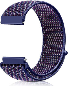 22mm SmartWatch Sport Loop Nylon Bands Plum
