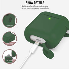 Load image into Gallery viewer, Silicone Case Cover for Airpods 1/2 (Green)