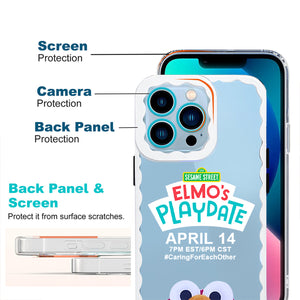  Cellfather Soft Silicone Transparent Printed Case Compatible with iPhone 12 Pro Max-Elmo's Playdate