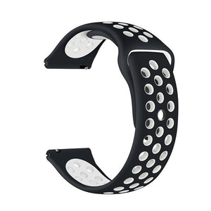 Dotted Nike Silicone Strap for Amazfit Bip/Lite/GTS/MINI/GTR 42mm -Black & Grey
