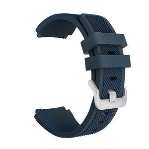 22mm universal Smartwatch Silicone Strap Black Vertical
