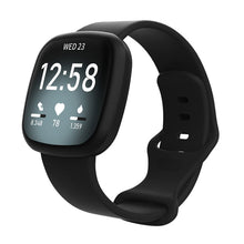 Load image into Gallery viewer, premium black fitbit silicone strap