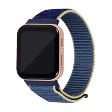 Load image into Gallery viewer, CellFAther Spider Black Woven Nylon Strap for Oppo Watch 46mm-Alaskan Blue