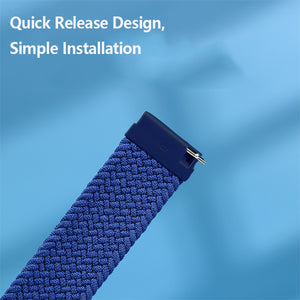 Solo Braided Loop Strap Universal for 20mm Lugs Watches-blue