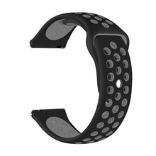 Load image into Gallery viewer, 20mm universal Smartwatch Silicone Strap Dotted Black &amp; Grey