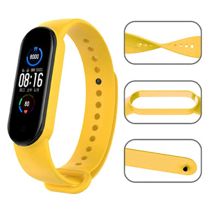 Silicone Wristband For MI Band 6/5-Yellow