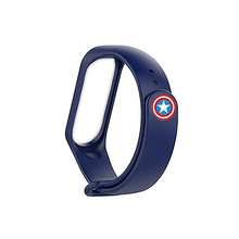 Load image into Gallery viewer, Silicone Wristband for Mi Band 4/ Mi Band 3 (Midnight Blue-Captain America Edition ) - CellFAther