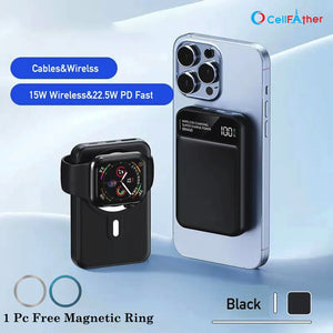 Cellfather wireless magnetic 10,000mAh power bank