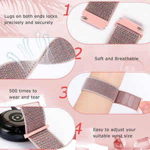 Samsung Galaxy Watch nylon straps-pink sand