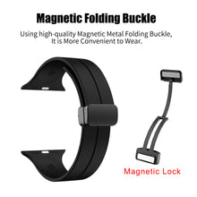 Load image into Gallery viewer, Apple iWatch silicone magnetic Folding Buckle strap