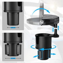 Load image into Gallery viewer, Car Cup Holder Expander Tray 3-in-1 Adjustable Car Table Food Tray