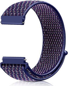 22mm SmartWatch Sport Loop Nylon Bands Indigo