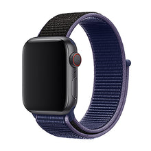 Load image into Gallery viewer, Woven Nylon Strap For Apple Watch-Midnight Blue (42/44/45/49mm)
