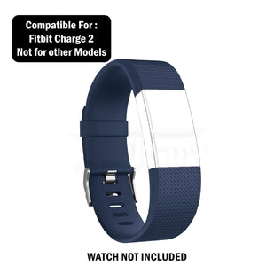 Silicone Replacement Band For Fitbit Charge 2-Blue