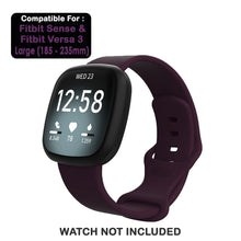 Load image into Gallery viewer, Silicone Wristband Strap For Fitbit Sense1-2/Versa 3-4 Purple