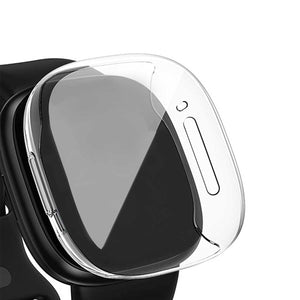 Fitbit Versa 3-4/Sense 1-2 Silicone Bumper Case-Transparent