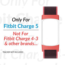 Load image into Gallery viewer, Nylon Replacement Band For Fitbit Charge 5-Red Black