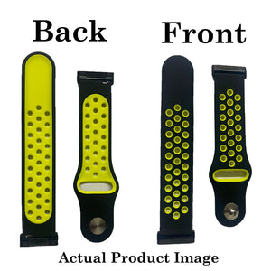 Silicone Strap For Fitbit Sense1-2/Versa 3-4 (Dotted- Black & Green)