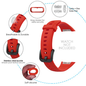 Honor Band 6 Silicone Replacement Band Strap-Red