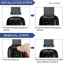 Load image into Gallery viewer, how to install fitbit sense versa 3 stainless steel strap band