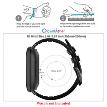 Load image into Gallery viewer, Leather Silicone Straps for Fitbit Versa 3 &amp; Versa 4 Smartwatch (Black)