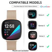 Load image into Gallery viewer, Milanese Strap for fitbit sense1-2/versa3-4 Rose Gold