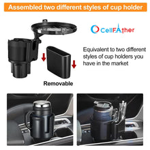 Load image into Gallery viewer, Car Cup Holder Expander Tray 3-in-1 Adjustable Car Table Food Tray
