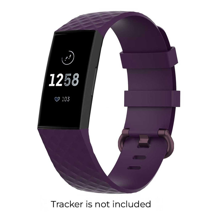 Silicone Replacement Band For Fitbit Charge 4/ 3/ SE (Purple)