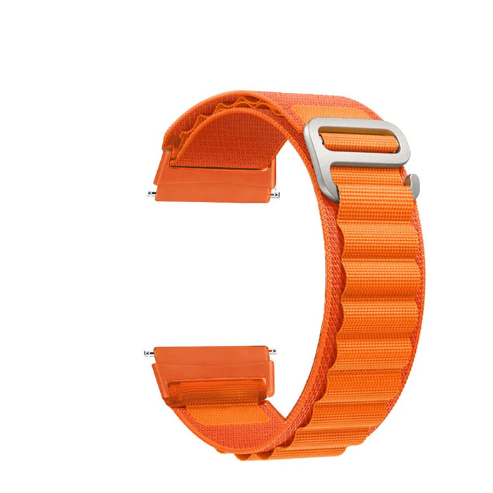 22mm SmartWatch Sport Loop Nylon Alpine Bands- Orange