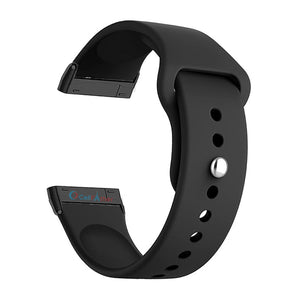 Silicone Strap For Fitbit Sense1-2/Versa 3-4 (Dotted- Black & Green)
