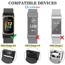 Load image into Gallery viewer, Milanese Strap for Fitbit Charge 5 &amp; 6 Band Strap-Black