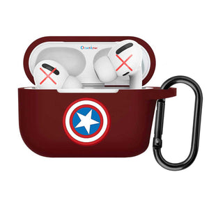 Silicone Case Cover for Airpods Pro Gen 2- Wine Captain America