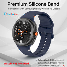 Load image into Gallery viewer, Silicone Straps for Samsung Galaxy Watch 8 Classic 46mm- Midnight Blue