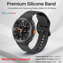 Load image into Gallery viewer, Silicone Straps for Samsung Galaxy Watch 8 40/44mm- Black