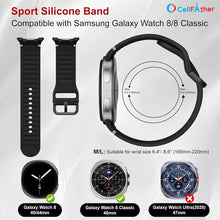 Load image into Gallery viewer, Silicone Straps for Samsung Galaxy Watch 8 40/44mm- Black