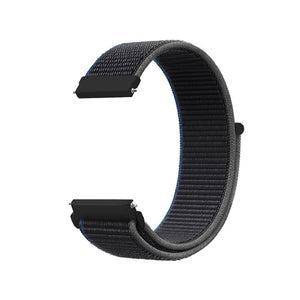 20mm SmartWatch Sport Loop Nylon Bands Obsidian Mist