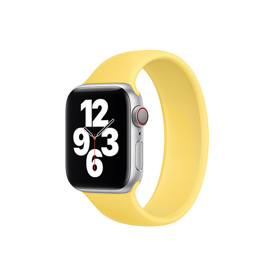 Solo Loop Elastic Silicone Strap for Apple Watch 38/40mm-Yellow