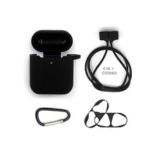 Load image into Gallery viewer, 4 in 1 for AirPods 1&amp;2 (Front LED Visible )- Black