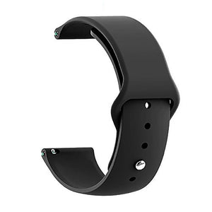 20mm universal Smartwatch Silicone Strap Black